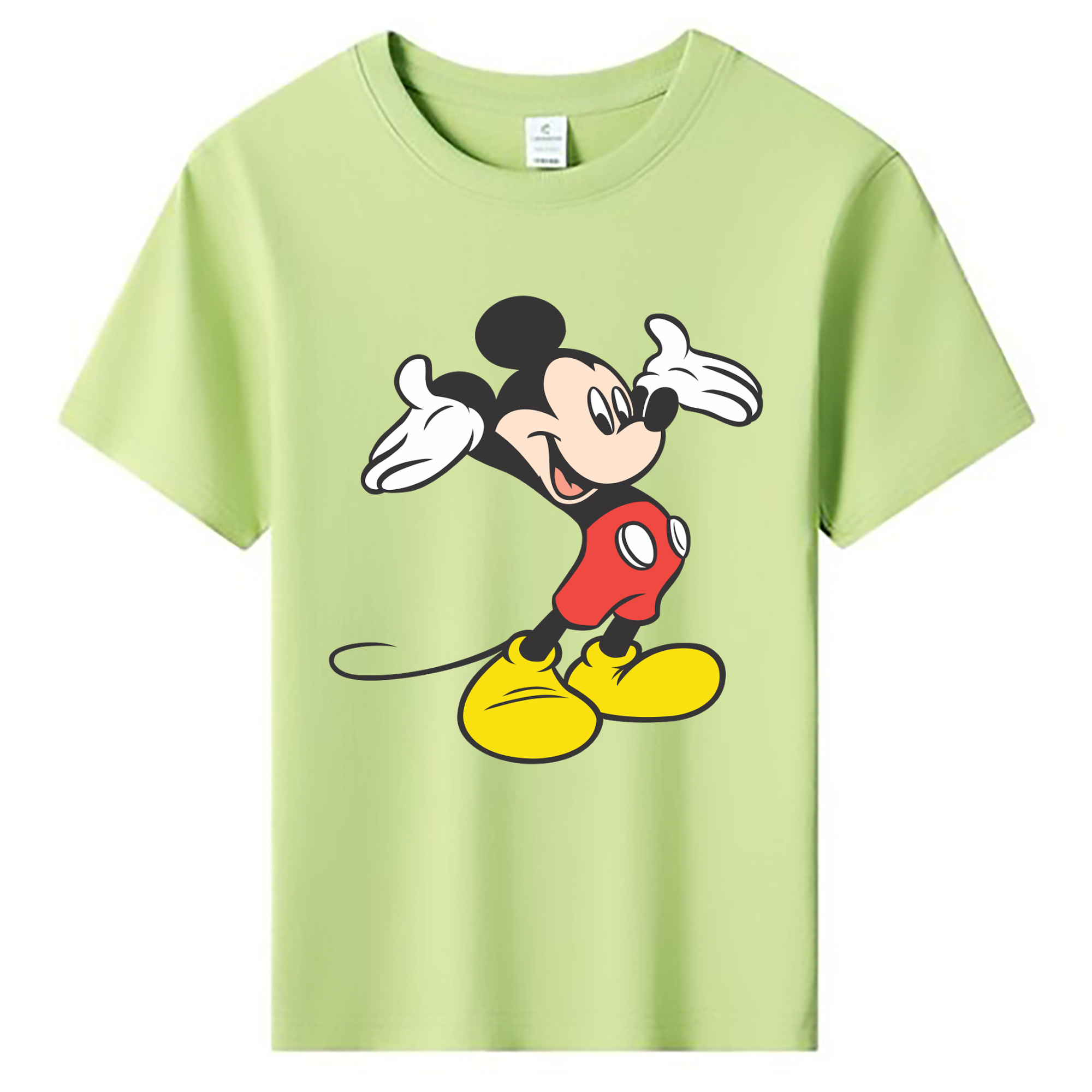 ミッキーマウス Mickey Mouse 綿100％キッズTシャツ（フロントプリント）